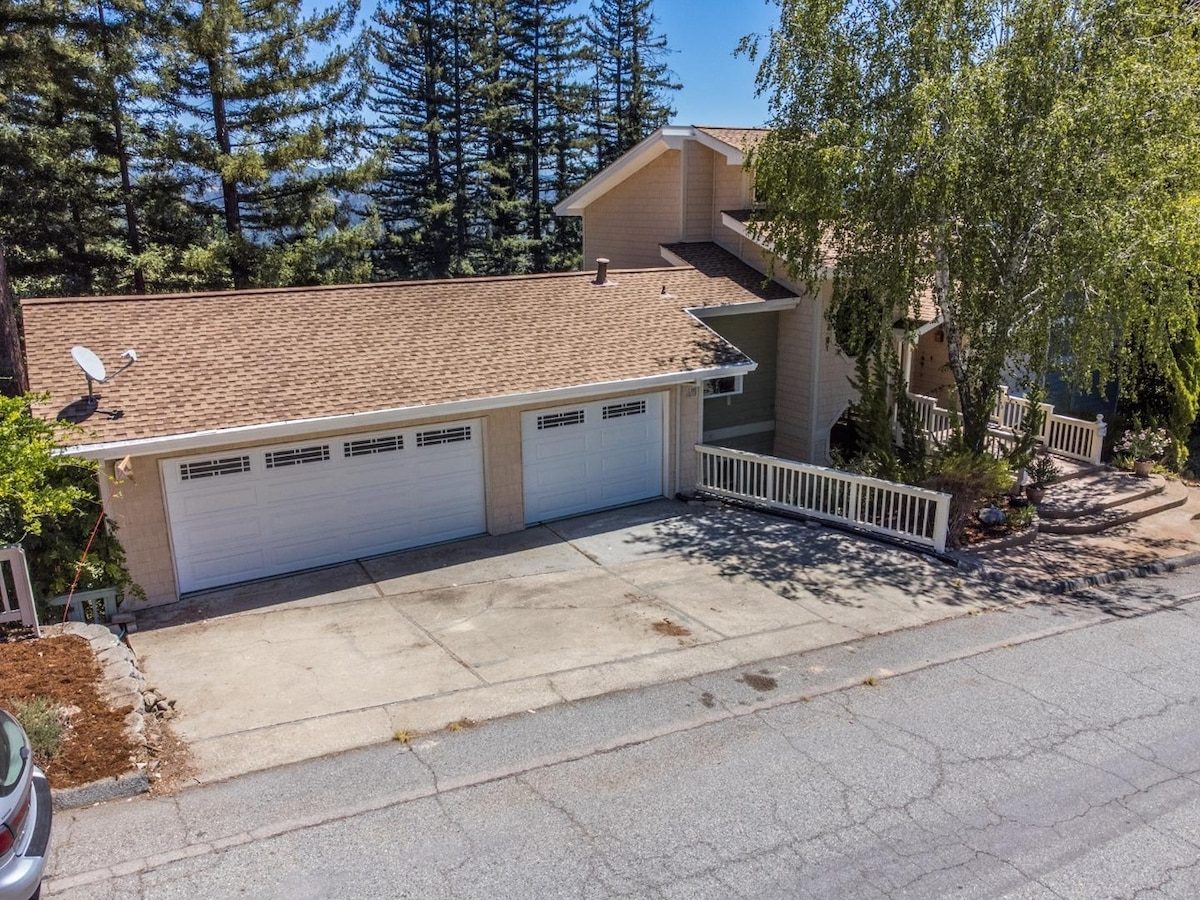 The Crow's Nest Retreat front exterior — your destination in Boulder Creek